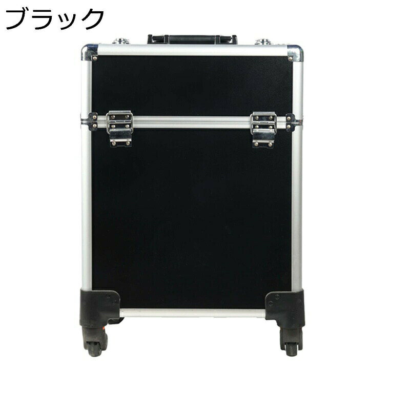 キャスター付き メイクキャリーケース プロ用メイクボックス 引き出しトレー プロ 大容量 収納ケース ハンドル付き ツール箱 ホイールコスメティック収納ボックス 美容師 出張 旅行 携帯便利 プレゼント