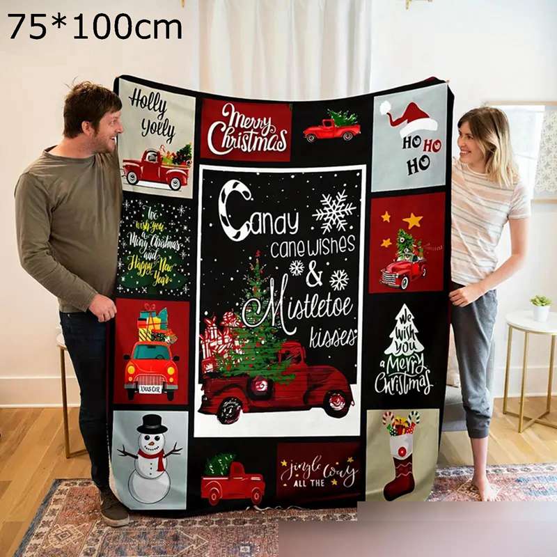 膝掛け 毛布 クリスマスプレゼント チェック プリント もうふ ふわふわ もこもこ毛布 ブランケット 温かい毛布 掛け毛布 ひざ掛け ソファ毛布 冷房対策 洗濯機OK あったか 吸湿発熱 静電気防止 通年使用 北欧