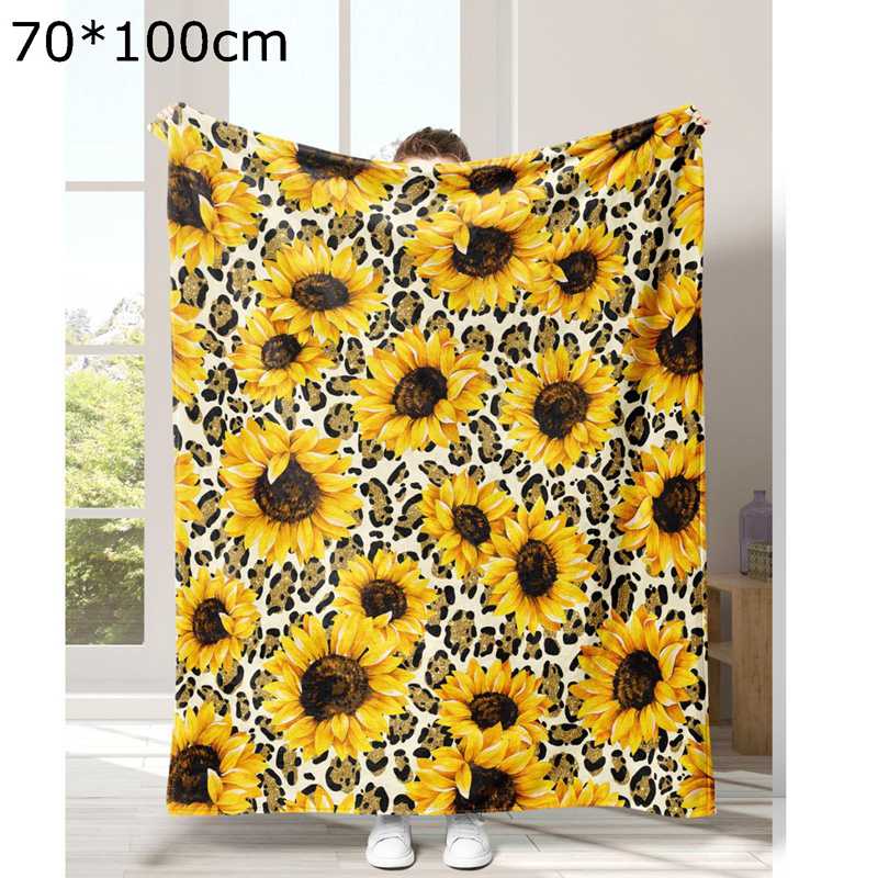 毛布 ブランケット 向日葵 膝掛け 冬用 もうふ もこもこ毛布 厚手 ひまわり あったか おしゃれ 吸湿発熱 掛け毛布 静電気防止 冬用毛布 洗える マイクロファイバー ベットルーム 引っ越し ホテル インテリア