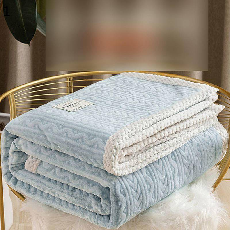 大判 毛布 もうふ ふわふわ 無地 シングル もこもこ毛布 ブランケット 暖かい毛布 裹ボア ブルー ピン..