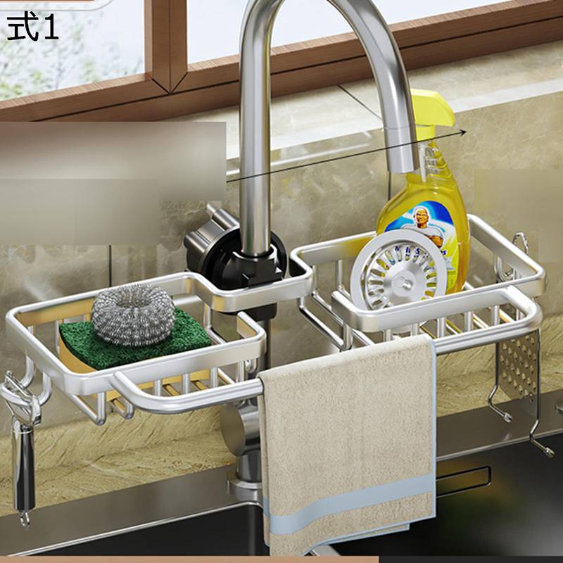 水槽ラック 雑巾ボルダー 石鹸ラック お皿収納 食器棚 穴不要 水切りラック バスケット シンク上 食器棚 キッチン収納 ステンレス 食器収納 水が流れる 水切りかご 生活雑貨 防虫 防水