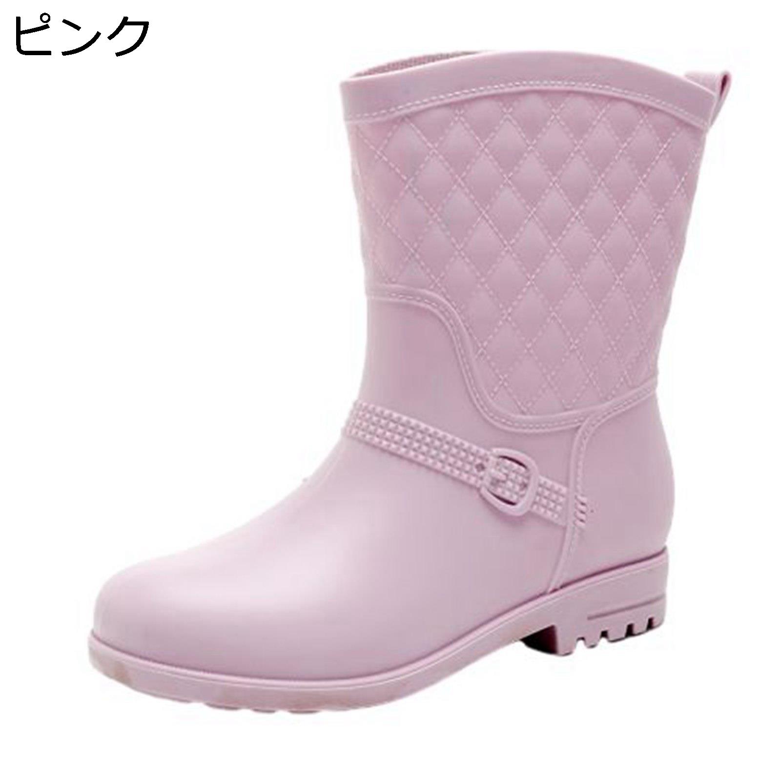 レインブーツ レディース スリッポン ショート丈 レインシューズ フラット ショートブーツ 無地 オシャレ 雨用 台風でも対応 雪の日 防水加工 農作業 花見 泥除け EVAソール 脱ぎ履き簡単