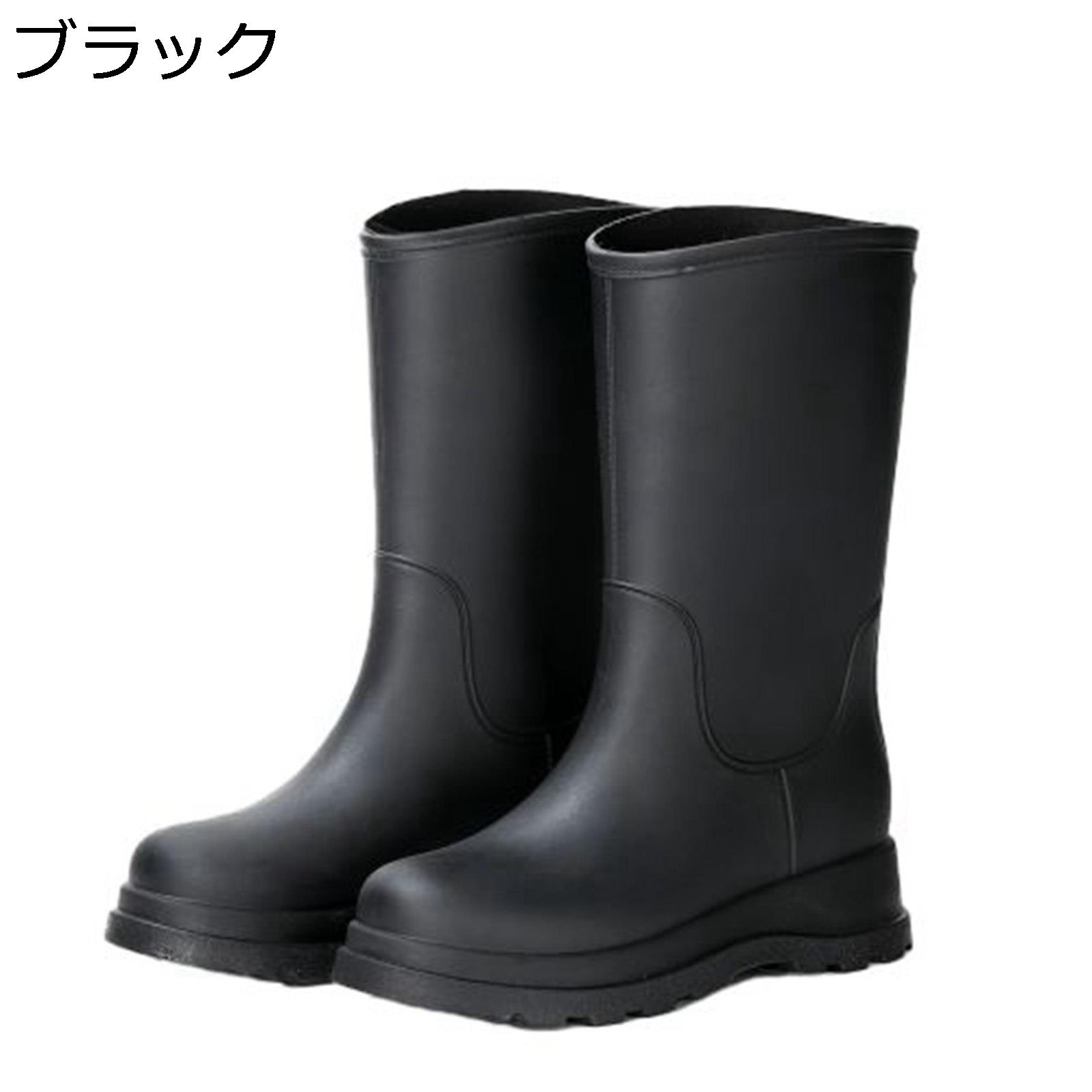 レインブーツ レディース 長靴 スリッポン ロングブーツ 厚底 防水ブーツ 無地 雨の日 梅雨対策 台風対策 晴雨兼用 高い防水力 防滑 コンフォート 脱ぎ履き便利 春春夏 レインシューズ 春夏秋