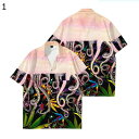 アロハシャツ tシャツ 半袖 メンズ 3Dプリントシャツ ストリート系 ヒップホップ 派手 個性 速乾 汗染み防止 カップル シャツ おしゃれ 耐久 上着 夏 海 パーティー 温泉 リゾート 大きいサイズ