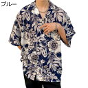 アロハシャツ ハワイ風 メンズ 半袖シャツ ヒップホップ カジュアルシャツ 夏 開襟シャツ 通気性 耐摩耗 ゆったり おしゃれ 薄手 軽い 柄シャツ オールシーズン ストリート お出掛け