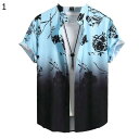 アロハシャツ 男性 花柄シャツ 半袖 ビーチシャツ ハワイ風 ビッグシルエット 涼しい おしゃれ カジュアル 吸汗速乾 汗染み防止 薄手 海水浴 旅行 ビーチ 柔らかい 軽量 通気性 夏 上着 アウター