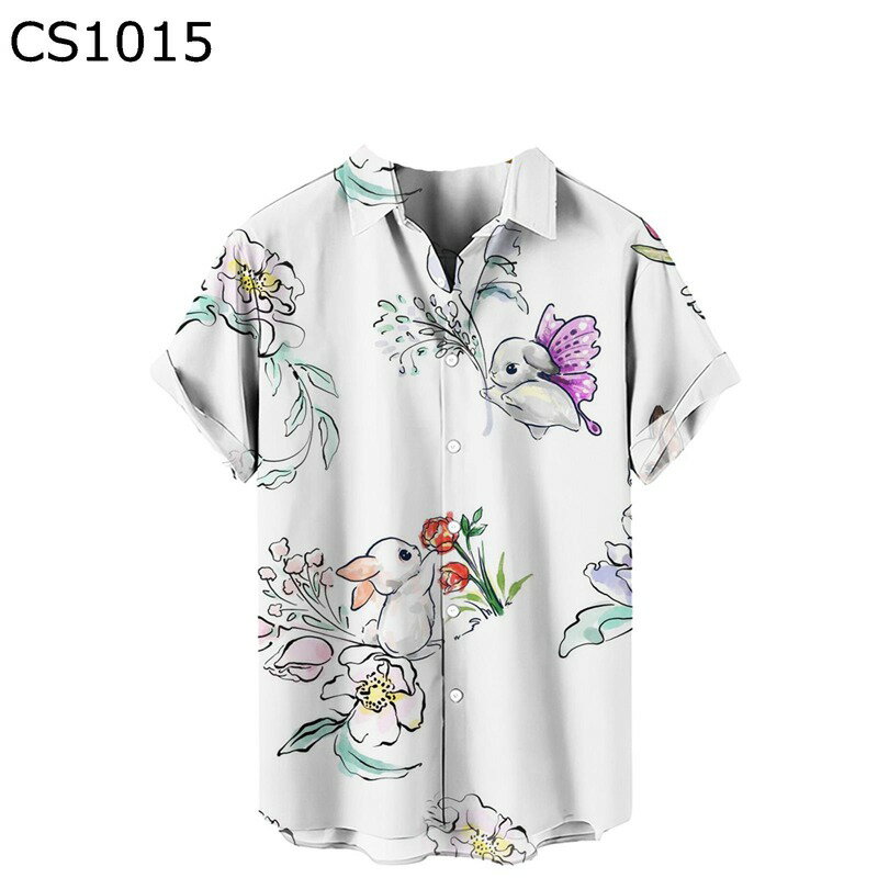 3Dプリント アロハシャツ 花柄シャツ ビーチシャツ メンズ 半袖 夏 大きいサイズ カジュアル ゆったり おしゃれ tシャツ 軽い 薄い 柔らかい 通気性 スリムフイット 普段着 通学 通勤