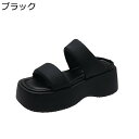 厚底サンダル レディース ミュール ビーサン ビーチサンダル プラットフォーム6cm 外出スリッパ 室外用 夏靴 カジュアルシューズ ファッション サボ 細見え...