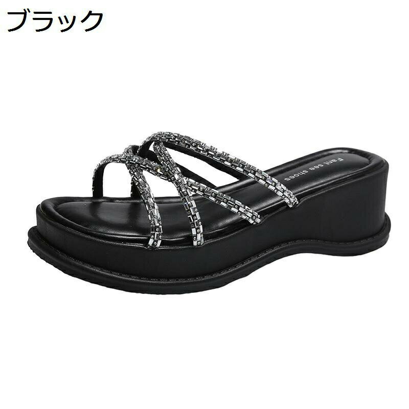 サンダル ビーサン ビーチサンダル 厚底靴 レディース 春夏用 シルバー ベージュ ブラック ストラップ..