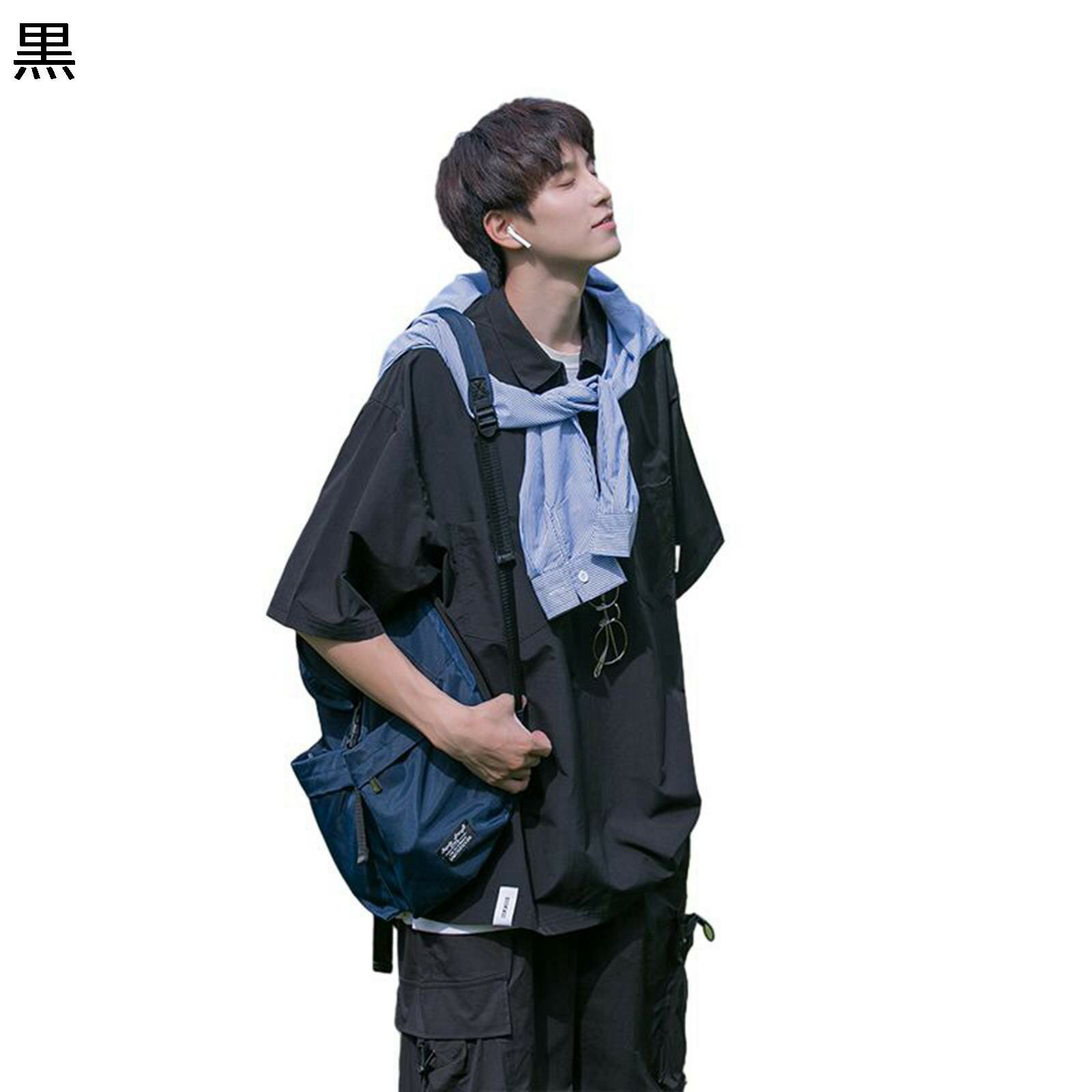 メンズ ポロシャツ 半袖 夏 Tシャツ ハーフジップ ラペル ポケット付き スポーツ シャツ トレーニングウェア 無地 ランニング カジュアル オーバーサイズ 日系 通気 コンフォート 速乾吸汗 ストリート 作業着 登山