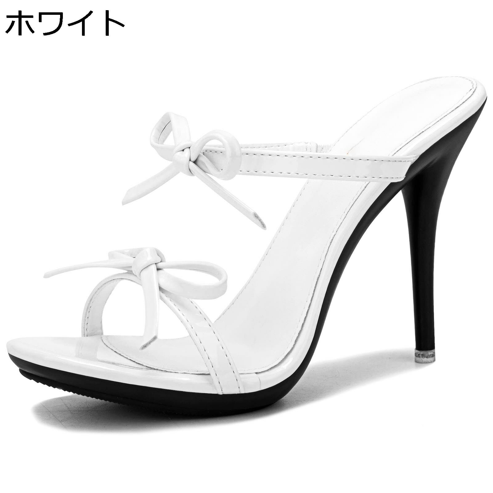 ミュール サンダル レディース ハイヒールミュール オープントゥ 10cmピンヒール 夏用 かかとなし 通気性 カジュアル 外履き OL 婦人靴 大きいサイズ