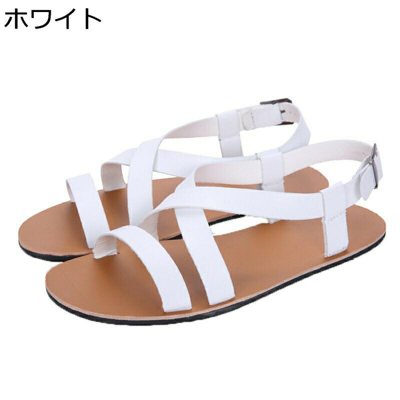 カジュアルサンダル メンズ ビーチサンダル ストラップ バックル付き オシャレ 外履き 滑らない カジュアル 通気 撥水 ドライバーズシューズ 夏用 アウトドア 男性 フラット おおきいサイズ