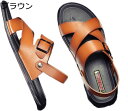 メンズサンダル さんだる クロスサンダル バックル ストラップ 2way すりっぱ 外出すりっぱ スリッパ ビジネスサンダル 紳士靴 オープントゥ 柔軟性 通気...