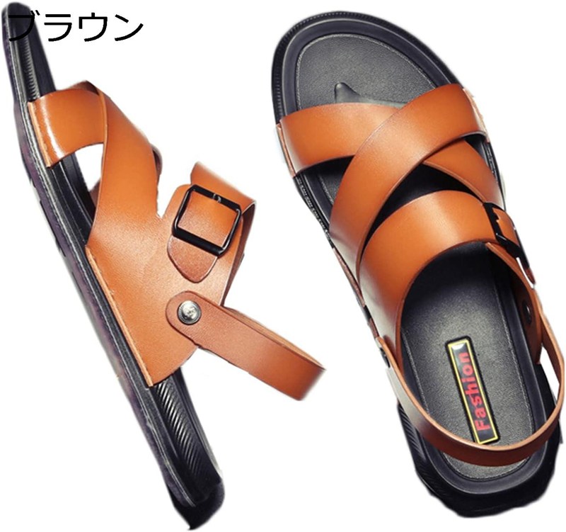 サンダル sandals 2way さんだる メンズ スポーツサンダル ファッションサンダル ドライバーサンダル 男性用 春夏用 本革 滑らない 歩きやすい おしゃれ 無地 シンプル カジュアル ファッション 黒 ブラウン