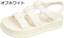 厚底サンダル レディース 編みサンダル ベルクロ スポーツサンダル レザー 身長up プラットフォーム 編み込みストラップ サンダル 軽量 クッション性 大きいサイズ スニーカー風 スポサン 安定感