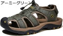 アウトドア メンズ スポーツサンダル スニーカー風 通気 クッション性 水陸両用 レーザーサンダル 男性用 本革 プレミアム 蒸れにくい 滑り止め 海辺 砂浜 ...