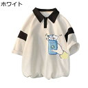 ポロシャツ メンズ 猫柄 ボタン 7分袖 夏服 バイカラー かわいい 半袖ポロシャツ 体型カバー 動物柄 襟付きシャツ カジュアル 吸汗速乾 軽量 カジュアル ...