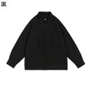 唐スーツ シャツ メンズ 結び釦シャツ シャツジャケット 短め 長袖 折り襟 春服 夏服 秋服 ヴィンテージ 中華風?チャイナ風 コート 軽い 男性 シンプル ...