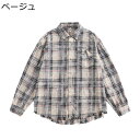 シャツジャケット チェックシャツ メンズ ぼかし染 ダメージ加工 シャツ ジャケット 短め 長袖 折り襟 ボタン ポケット やわらか 男性 日常着用 普段用 アウトドア お出かけ 春夏秋用