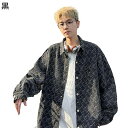 デニムジャケット メンズ ファッションシャツ ジャカード アメカジ ショートジャケットアウタージャケット 長袖 折り襟 上着 通勤 職場 春 夏 秋 男性用 ファッション オシャレ シンプル(4)