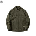 シャツジャケット メンズ ワーク 上着 ヴィンテージ 大きいサイズ 胸ポケット付き 長袖 折り襟 柔軟性 春夏秋冬服 耐久性 デイリー 通勤 日常 男性 おしゃ...