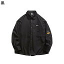 シャツ ジャケット メンズ 胸ポケット付き ?色 素色 ショートジャケット シャツジャケット 長袖 折り襟 上着 トップス 短め やわらか 通勤 会社 春夏秋冬...