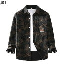 デニムジャケット メンズ アメカジ プリント アルファベット ショートジャケット デニム シャツ 長袖 折り襟 アウター ショート丈 やわらか 通勤 春夏秋冬用...