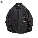 シャツジャケット シャツ メンズ ?色 素色 ヴィンテージ 日系 短め 長袖 折り襟 春夏秋冬 アウター 柔らかい 軽便 男性用 通勤 通学 デイリー 潮流 流...