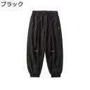 カーゴパンツ メンズ ゆったり カジュアルパンツ 春秋 オーバーサイズ ウエストゴム スポーツ ワークパンツ 作業 アウトドア 耐磨耗 防水 通気性 バギーパンツ 通勤 通学(4)