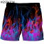 海水パンツ 3D シミュレーション ショートパンツ メンズ プリント デジタル ボードショーツ 春 夏 ゴム..
