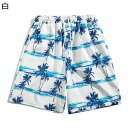 水着 ショートパンツ サーフパンツ メンズ ボタニカルプリント プリント 海水パンツ 夏用 ビーチ プール 水陸両用 蒸れにくい 接触冷感 耐摩耗性 透気性 ゆったり 民族風 オシャレ カジュアル(4)