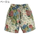 ビーチパンツ メンズ 5分丈 油絵風 花柄 花 海水パンツ ローズ スイムショーツ スイムウェア 半パンツ 調整可能 チノパン 涼しい 夏 蒸れにくい 吸汗 軽量 快適 きれい 短め 男性 プール 外出