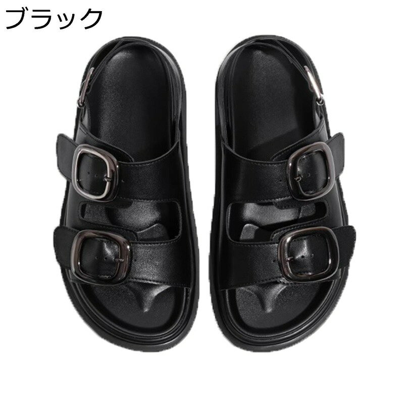 レディースサンダル 本革 厚底靴 夏靴 レザー ローマ風 前開き ウォーキング 爽やか 柔らか 女子力 美脚 カジュアル ファッション 爽やか 可愛い 耐摩耗性 お出かけ 学生 通勤通学