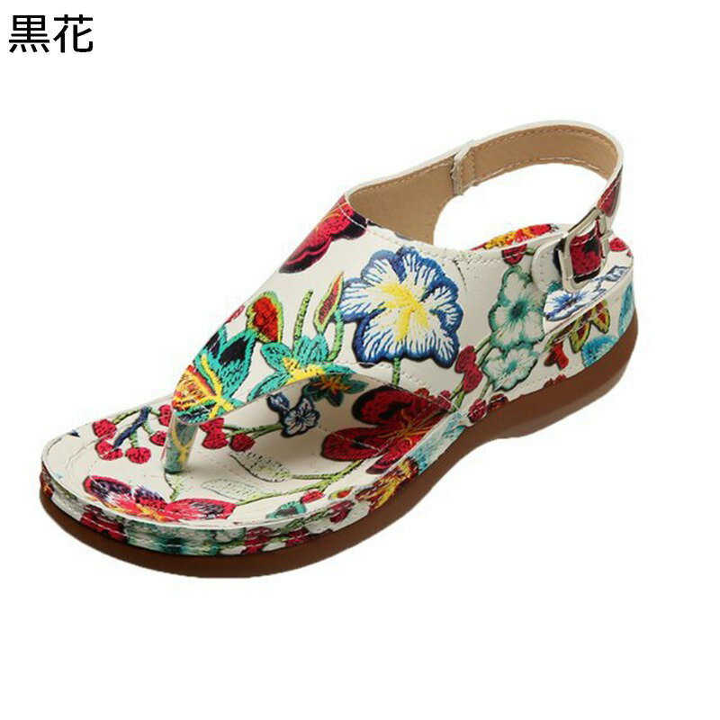 トングサンダル 大きいサイズ レディース ビーチサンダル 花柄 おしゃれ ビーサン ゴムストライプ カジュアル ウェッジヒール 美脚 柔らかい レザーサンダル 婦人 ウエッジソール 身長up