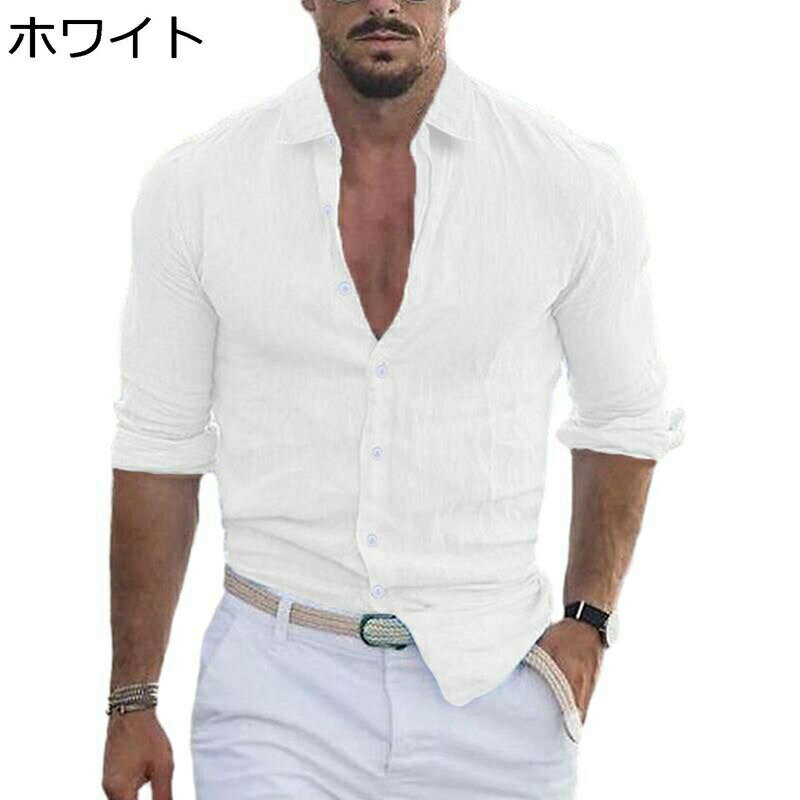 メンズシャツ 長袖 ビジネスシャツ S-5XL ジャケットシャツ開襟 大きいサイズ 簡約 無地 シンプル 春秋着 カジュアルシャツ 軽量 通気..