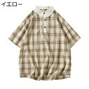 夏服 メンズ tシャツ チェックシャツ 開襟シャツ 半袖 チェック柄 カジュアル 大きいサイズ ゆったり おしゃれ トップス 柔らかい 通気性 カッコイイ 通勤...