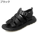 夏用 ハイカット サンダル メンズ グラディエーターサンダル おしゃれ バックル付き 外履き 個性 ビーチサンダル クッション 滑らない ドライバーズシューズ 履きやすい スポーツ カジュアル(3)