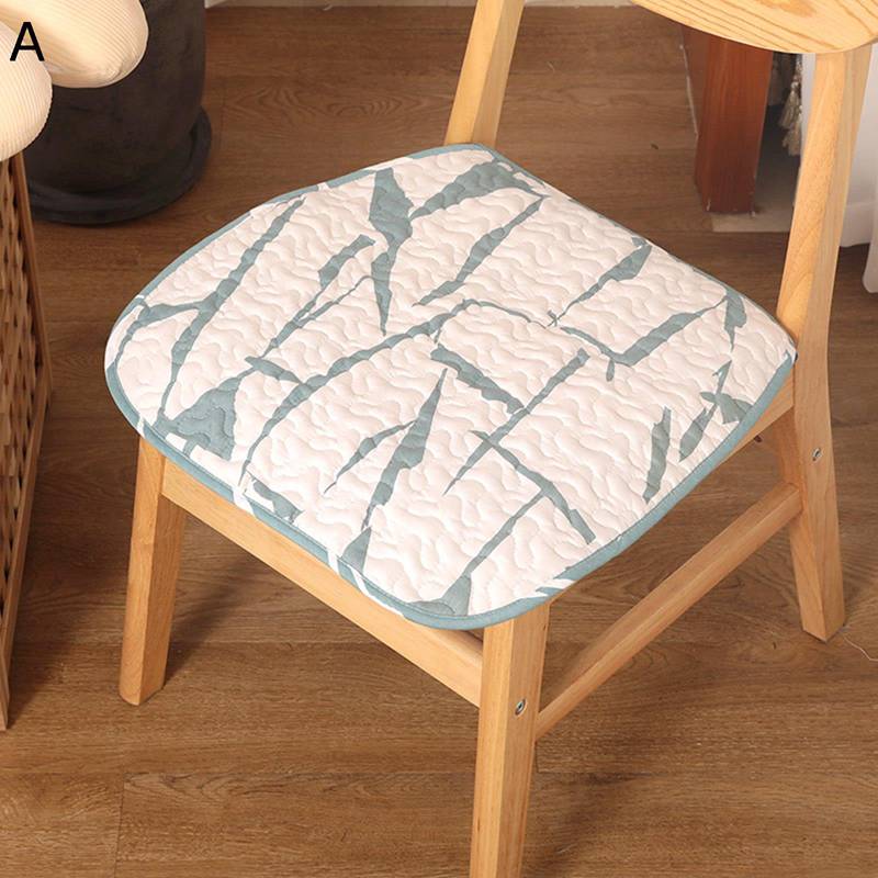 いすカバー 綿100 4枚セット 座ぶとん ざぶとん クッション 椅子用 ひも付き 洗える 薄手 ソフト 総柄 ..