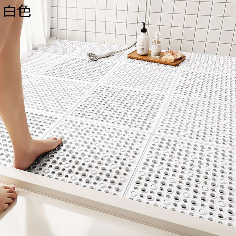 ジョイントバスマット 浴室内マット ジョイント ジョイントマット お風呂マット 浴槽滑り止め排水穴付..
