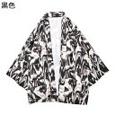 シャツ 和風 7分袖シャツ カーディガン メンズ 日焼け止め服コート カップル 五分袖 レトロ 落書き柄 羽織 プリント ビックシルエット 薄手 夏用 日焼け止...