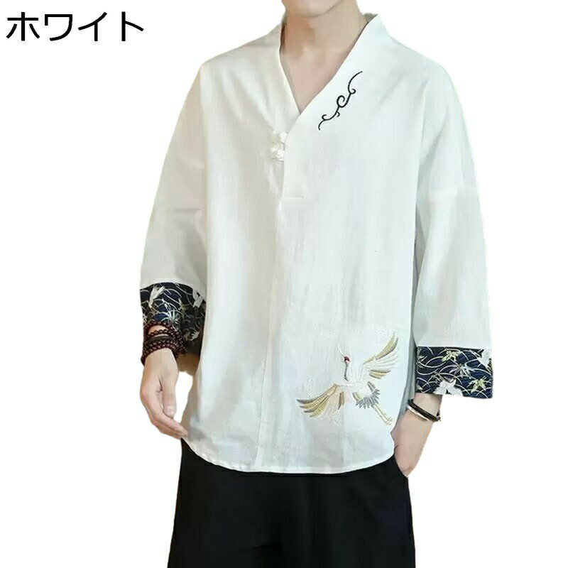 tシャツ メンズ シャツ 半袖 夏 唐装 漢服 チャイナシャツ チャイナ風 ヴィンテージ ゆったり おしゃれ ハンサム シンプル カジュアル メンズファッション 普段着 通学 通勤 お出掛け