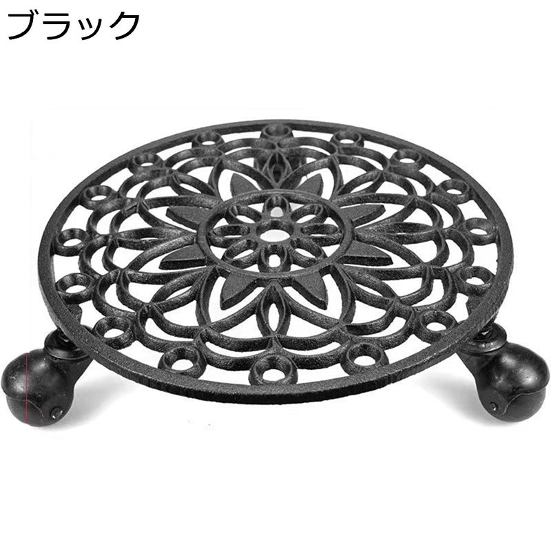 フラワースタンド 花台 スタンド 鉢スタンド アイアン プランターラック キャスター付き 移動が容易 観葉植物 園芸ラック 植木鉢置き プラントスタンド 耐荷重 屋外 室内 飾り台