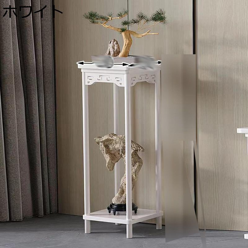 無垢材 フラワースタンド 花台 中華風 プランター 植木台 鉢置き 植物棚飾り台 フラワーラック 安定性 風通しいい 収納 観葉植物 ベランダ リビングルーム 家用 室内 書斎 寝室