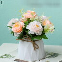 造花インテリア 寄せ植え バラ カーネーション 牡丹 花束 枯れない花 造花セット 装飾花 観葉植物 本物そっくり 枯れない 花瓶 北欧 ins 撮影 美術館 ...