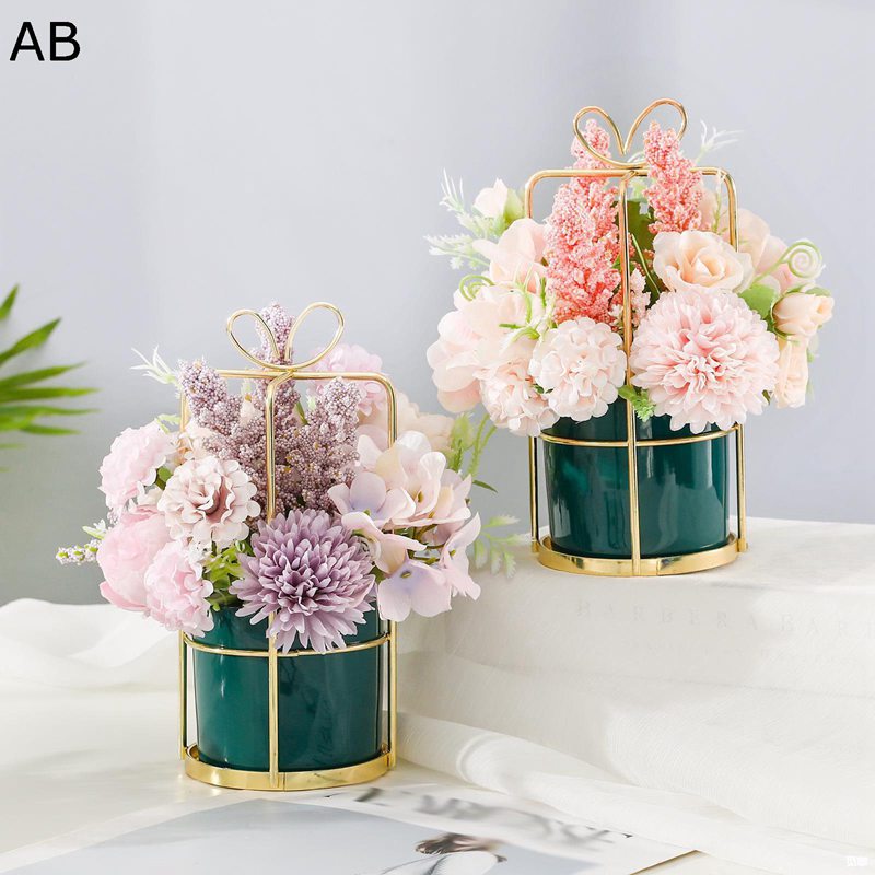 造花セット 造花インテリア バラ たんぽぽ ひまわり 置き型 花束 枯れない花 装飾花 リアル 本物そっくり 簡単世話いらず ミニ花器 北欧風 ins おしゃれ 家 店 喫茶店 装飾置物 写真撮影