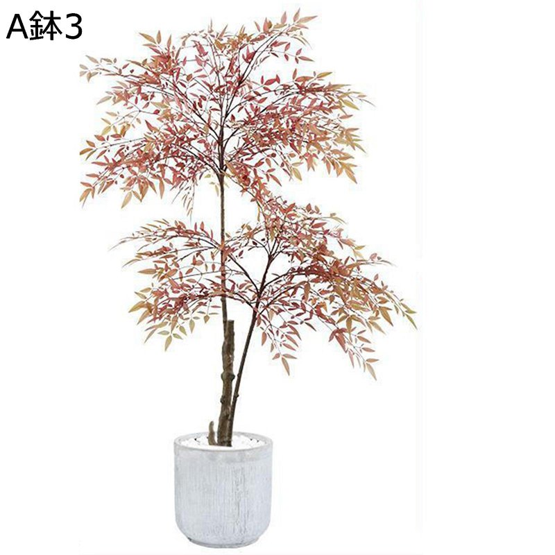 ナンテン フェイクグリーン リアル ガジュマル 人工葉っぱ 大型 枯れないグリーン 人工観葉植物 本物そっくり 観葉植物 観葉樹 人工植物装飾 簡単世話いらず 玄関 庭園 喫茶店 ガーデン飾り