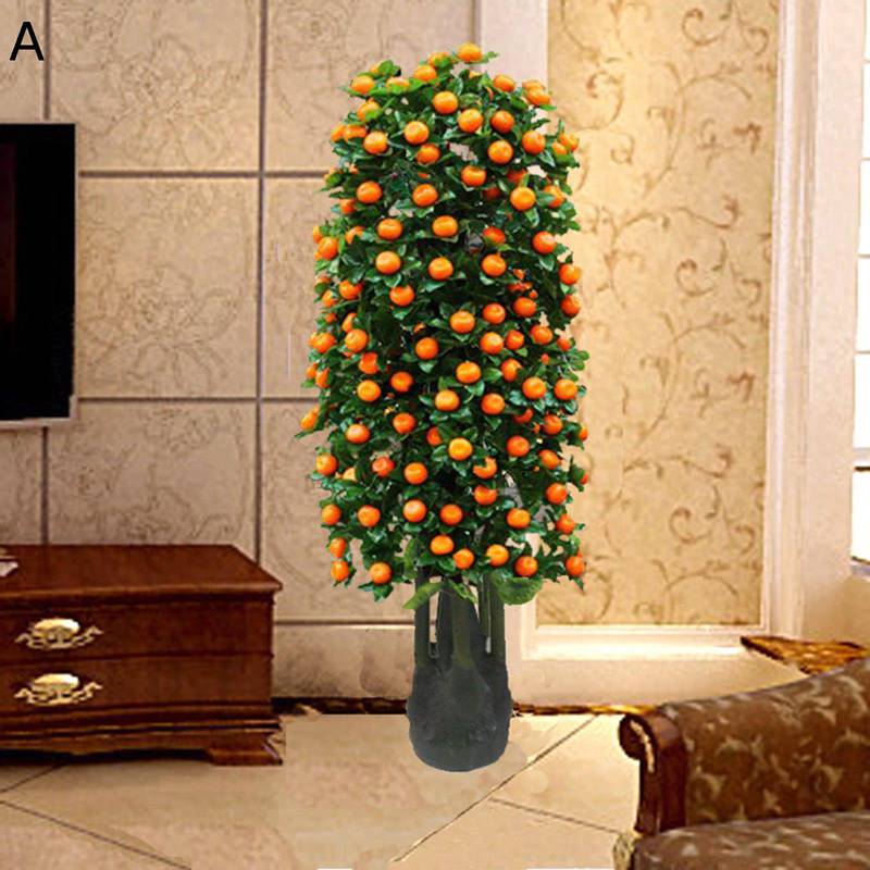 フェイクグリーン 花 みかん 果物 りんご 人工観葉植物 キンカン インテリアグリーン リアル 本物そっくり 大型緑葉 人工植物装飾 観葉樹 お世話不要 北欧 アート ins ショップ diy装飾 パーティー