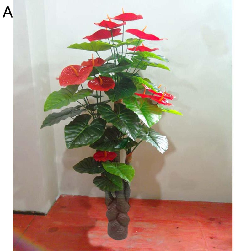 フェイクグリーン バラ 花 造花グリーン 鉢植え リアル 人工観葉植物 インテリアグリーン 大型 本物そっくり 人工葉っぱ 人工植物装飾 枯れない 水やり不要 モデルルーム ガーデニング プレゼント