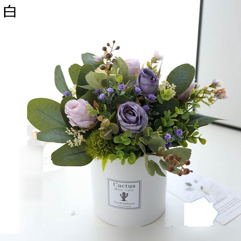 造花セット ラベンダー 造花インテリア バラ 胡蝶蘭 花束 枯れない花 装飾花 観葉植物 リアル 本物そっくり 水やり不要 花瓶 北欧 アート ins 贈り物 プレゼント 飾り用 お見舞い ブーケ