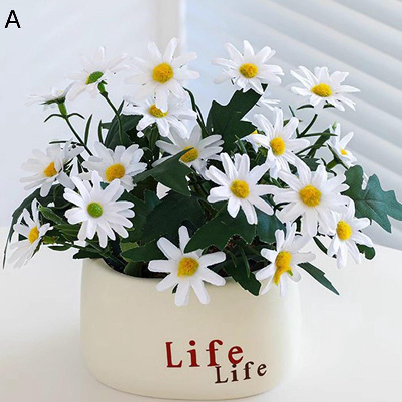 ヒナギク 造花セット 雛菊 造花インテリア 向日葵 ひまわり たんぽぽ アジサイ 花束 枯れない花 装飾花 観葉植物 本物そっくり 花瓶付き 北欧風 ins おしゃれ 贈り物 プレゼント 飾り用 お見舞い